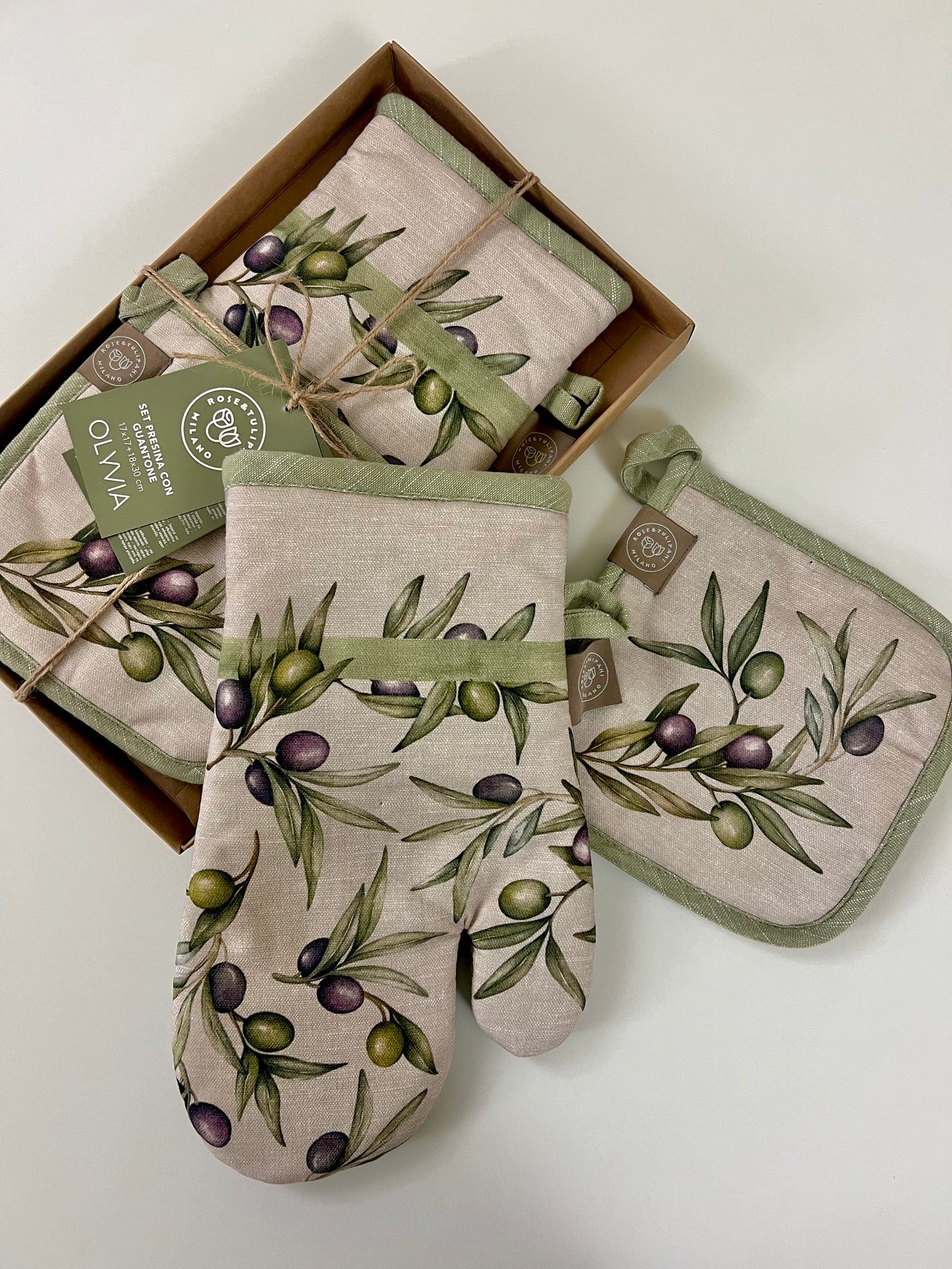 Set Guantone e Presina Olyvia – 18x30 cm + 17x17 cm