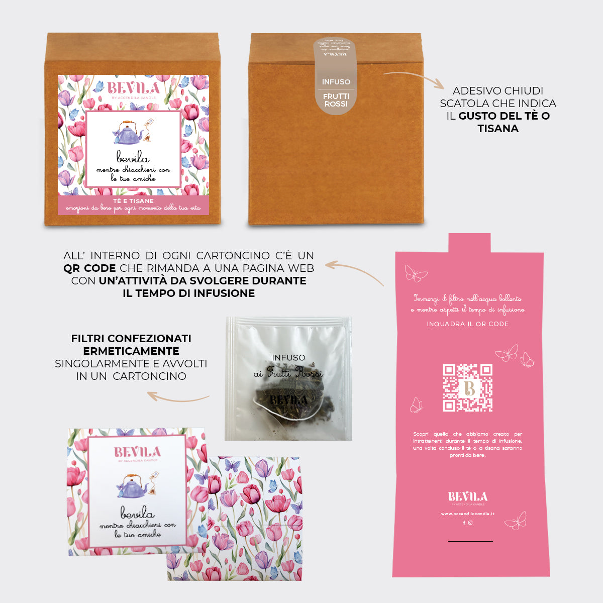 Bevila “Amiche” - Infuso ai frutti rossi