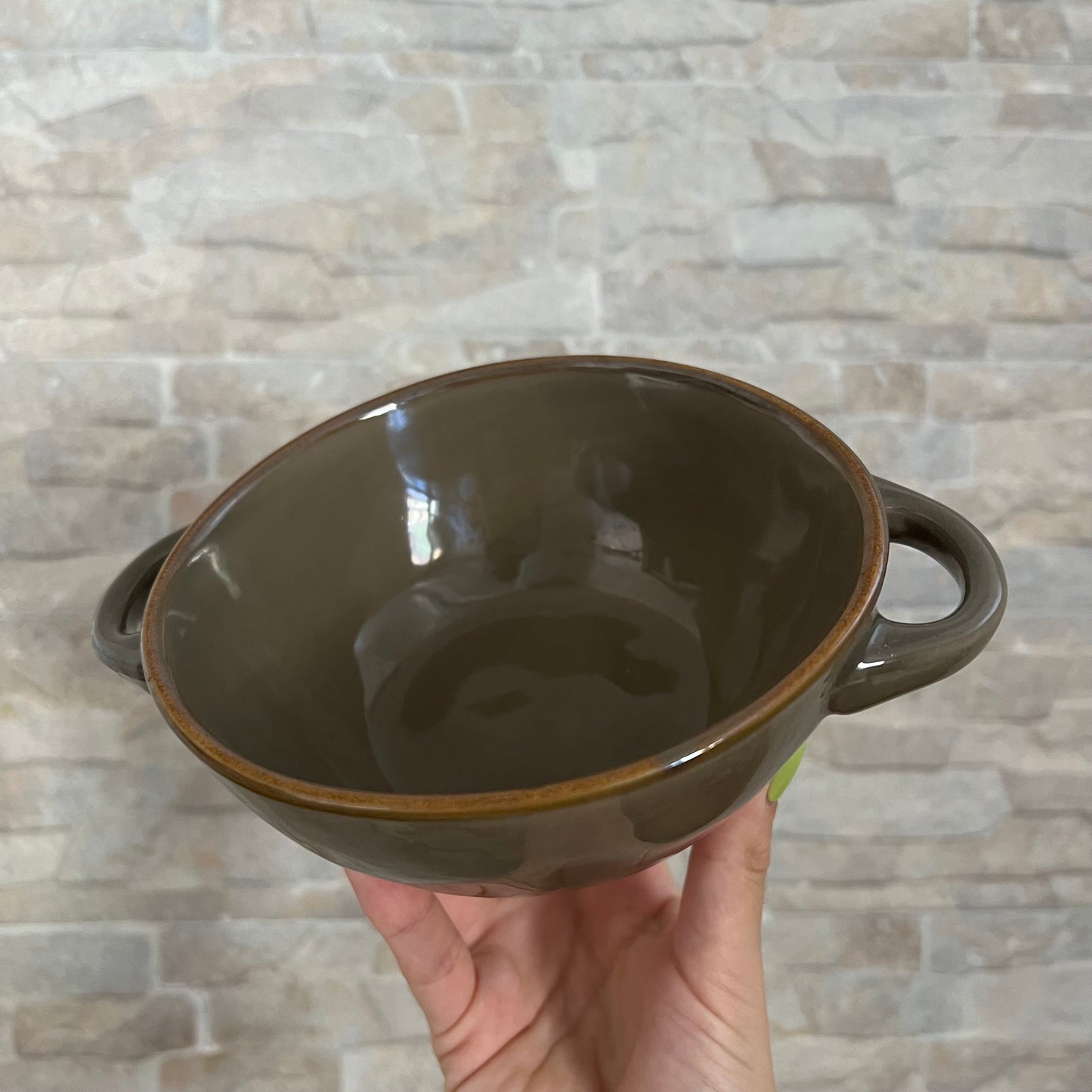 Ciotola zuppa con manici Grigio Tortora