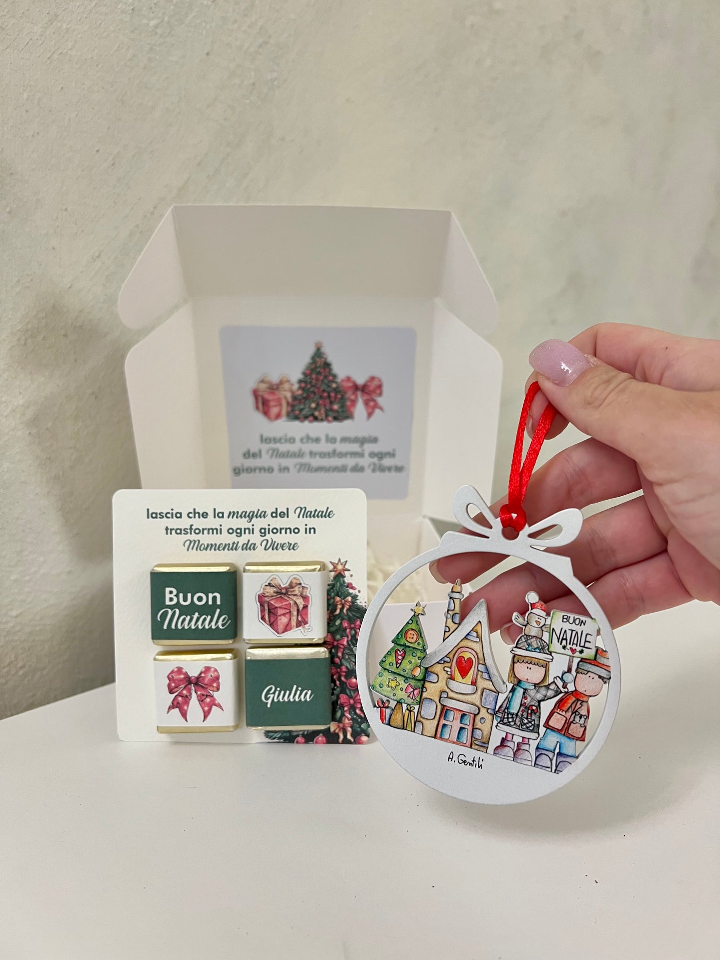 Gift Box “Buon Natale” con cioccolatini personalizzati