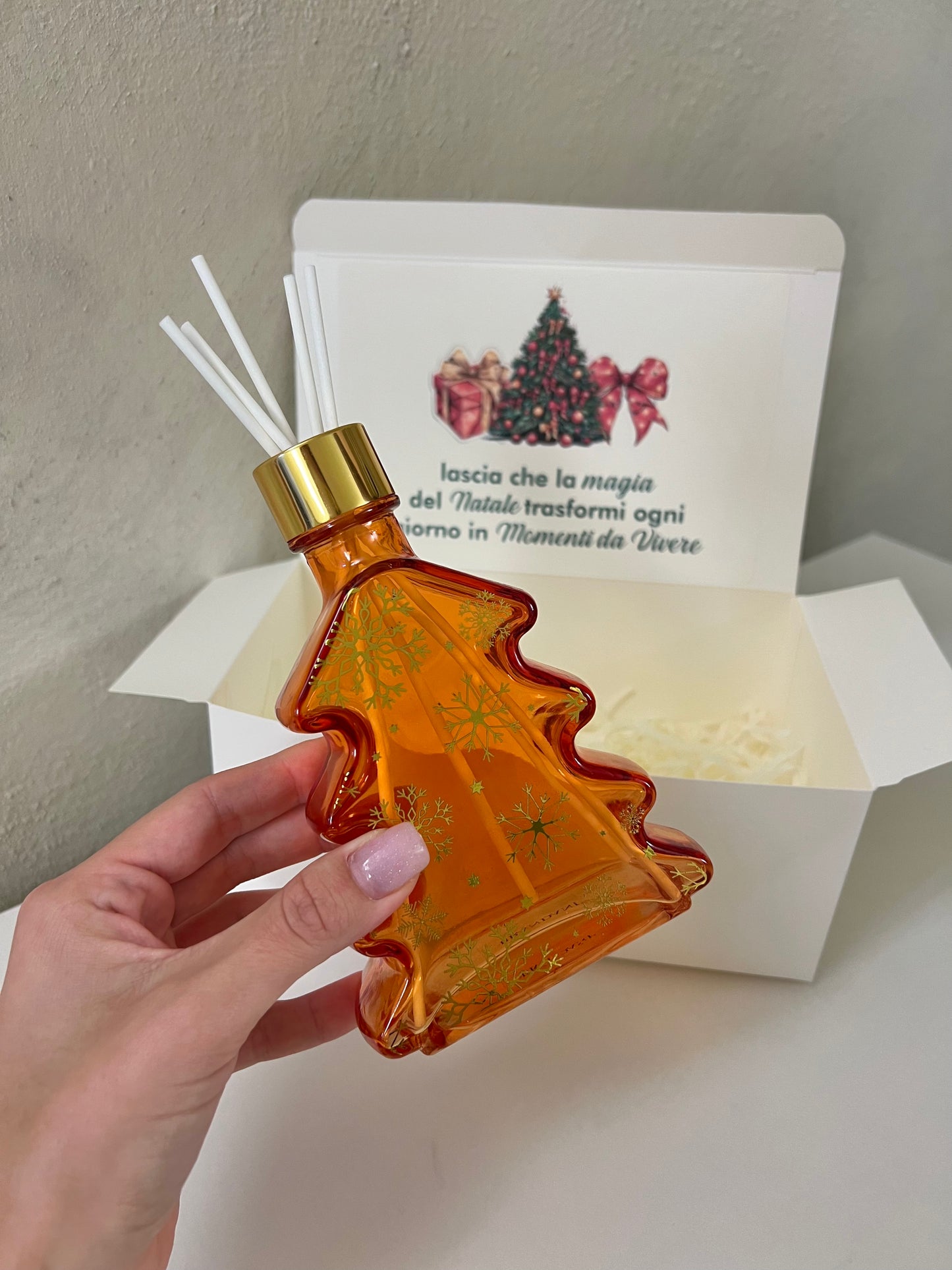 Gift Box Diffusore Alberello oro con pallina personalizzata