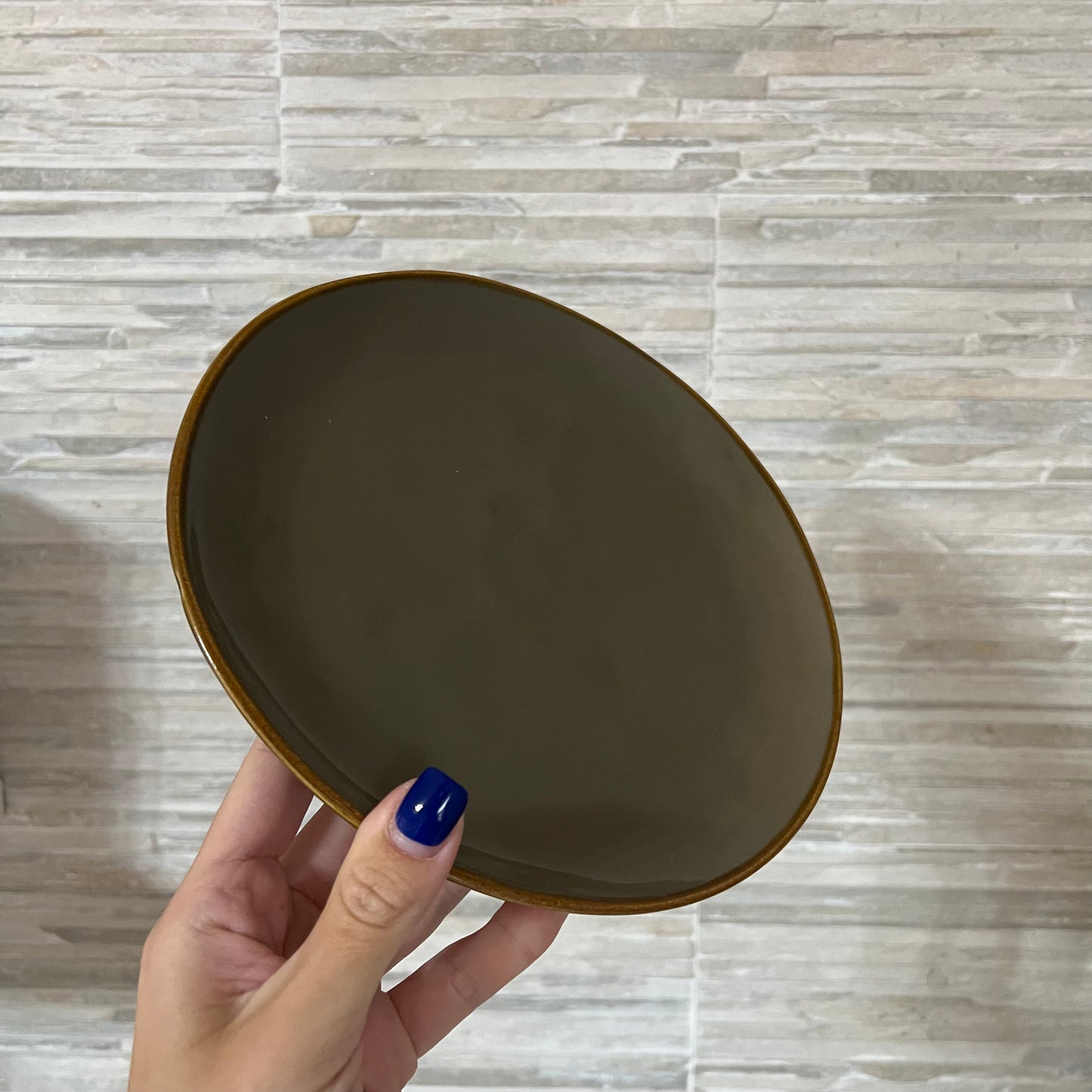 Piatto frutta Grigio Tortora