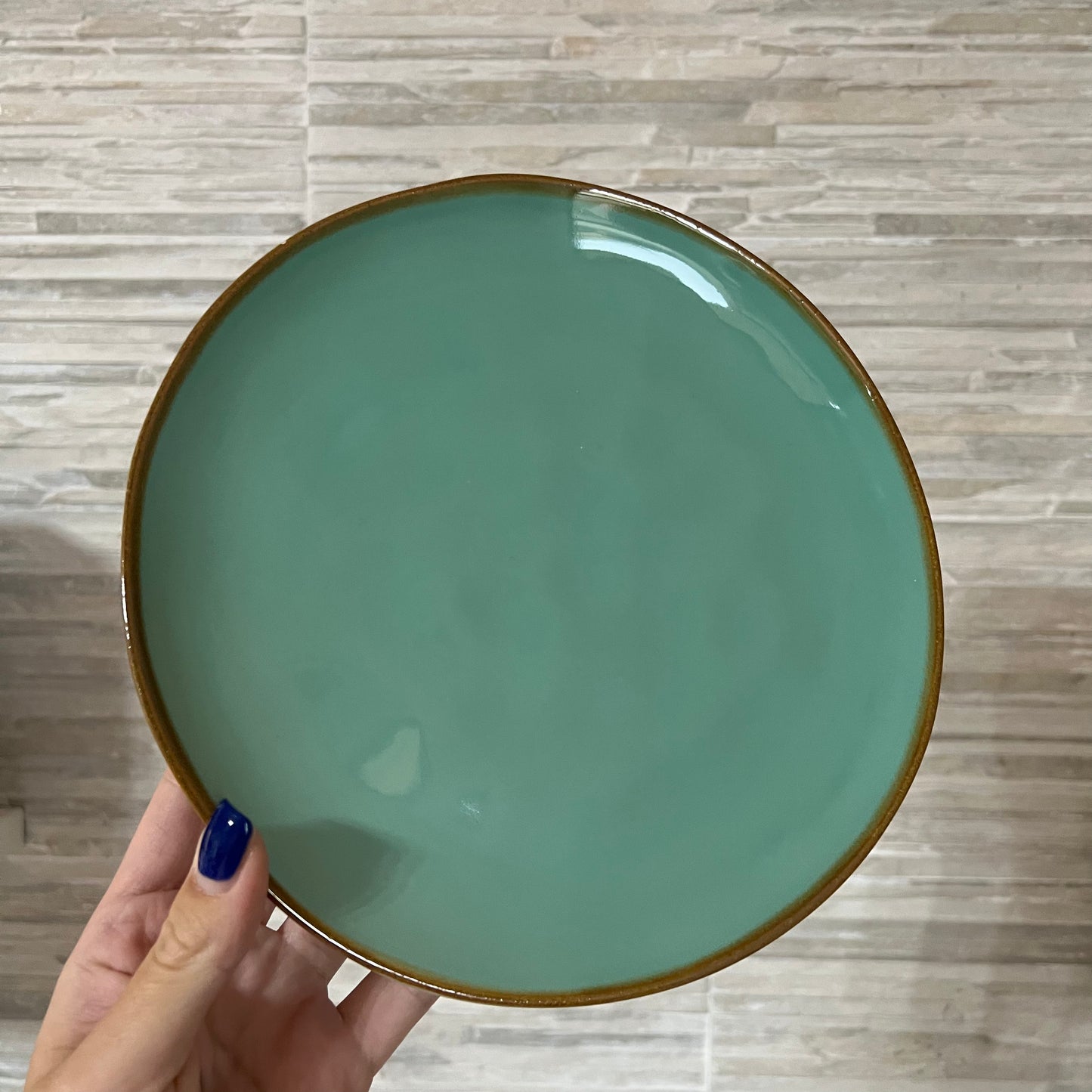 Piatto frutta Verde Acqua