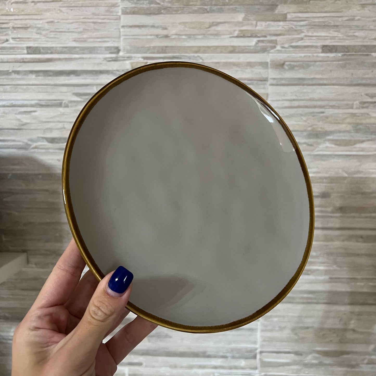 Piatto frutta Grigio Perla