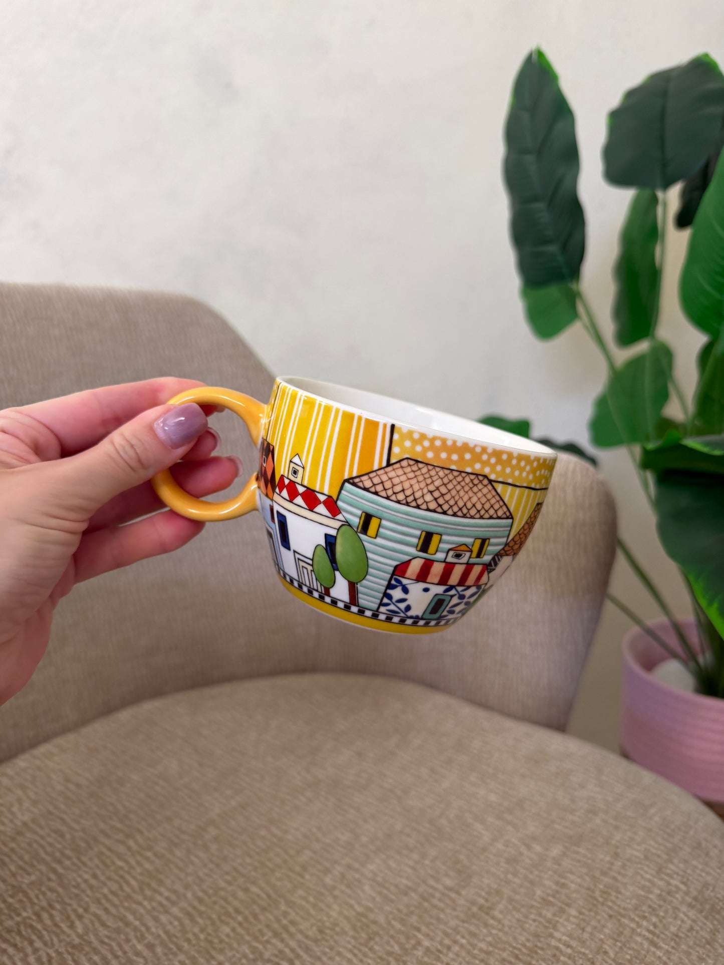 Tazza Colazione Paese Mio Giallo ml. 460