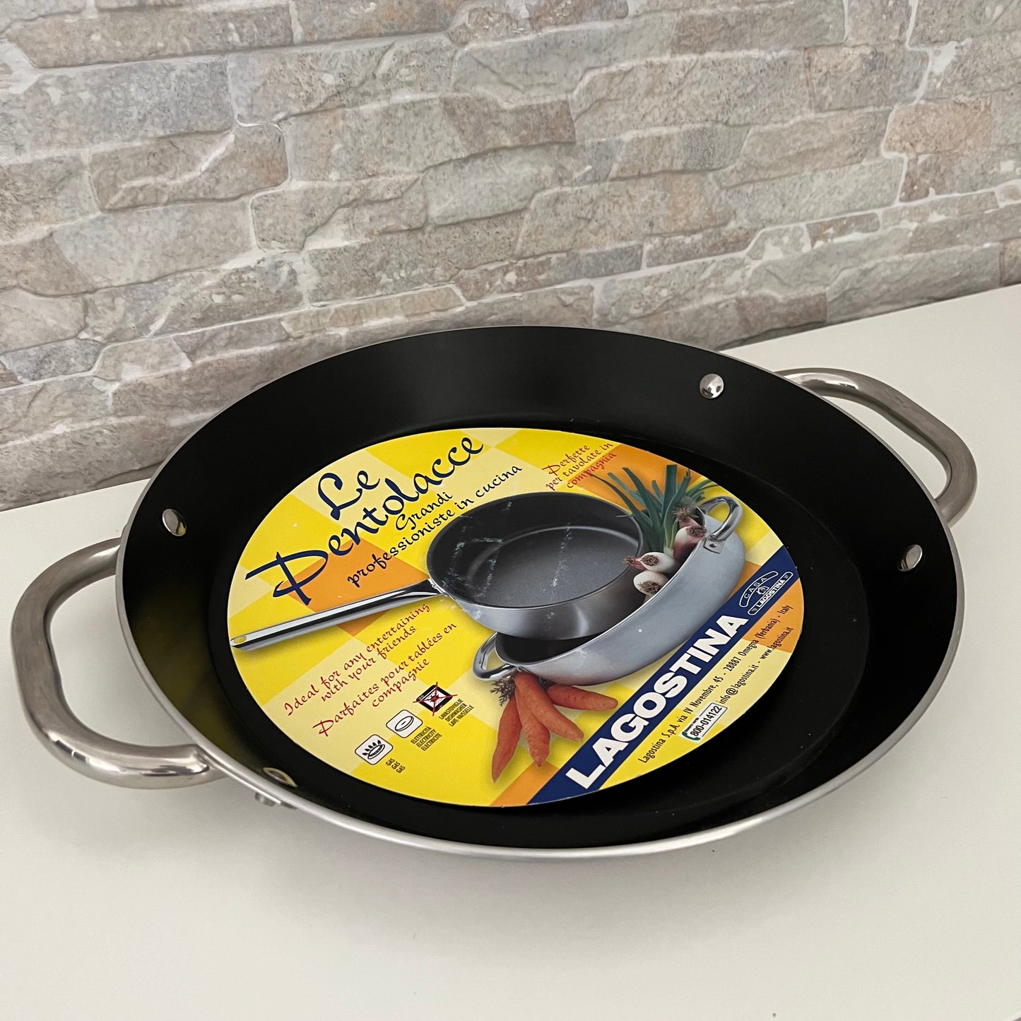 Pentola due manici 34cm