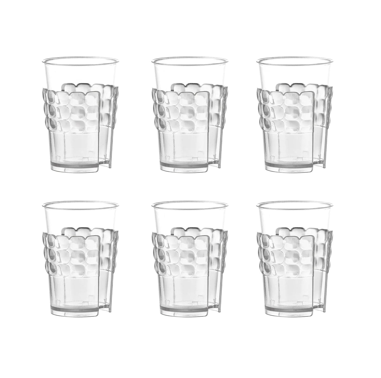 Set 6 Reggibicchieri Trasparenti