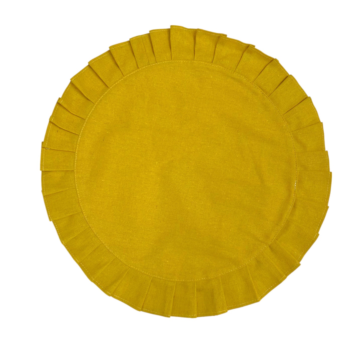 Sottopiatto / Tovaglietta rotonda con bordo plissettato - Ø 44 cm