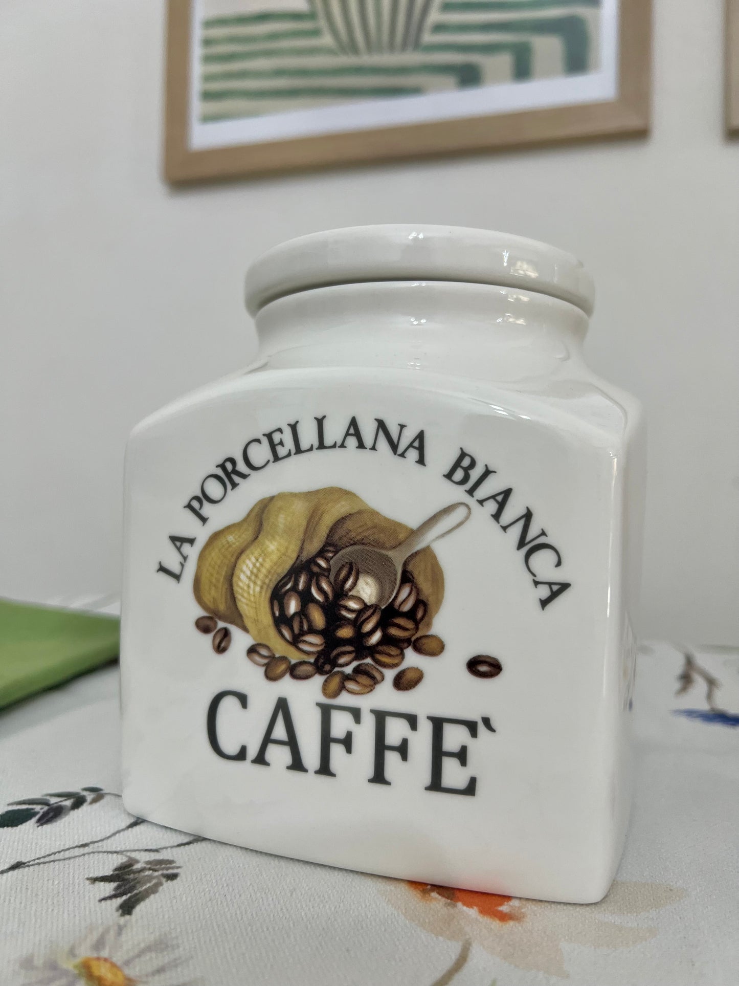 Barattolo Porcellana decorato Caffè