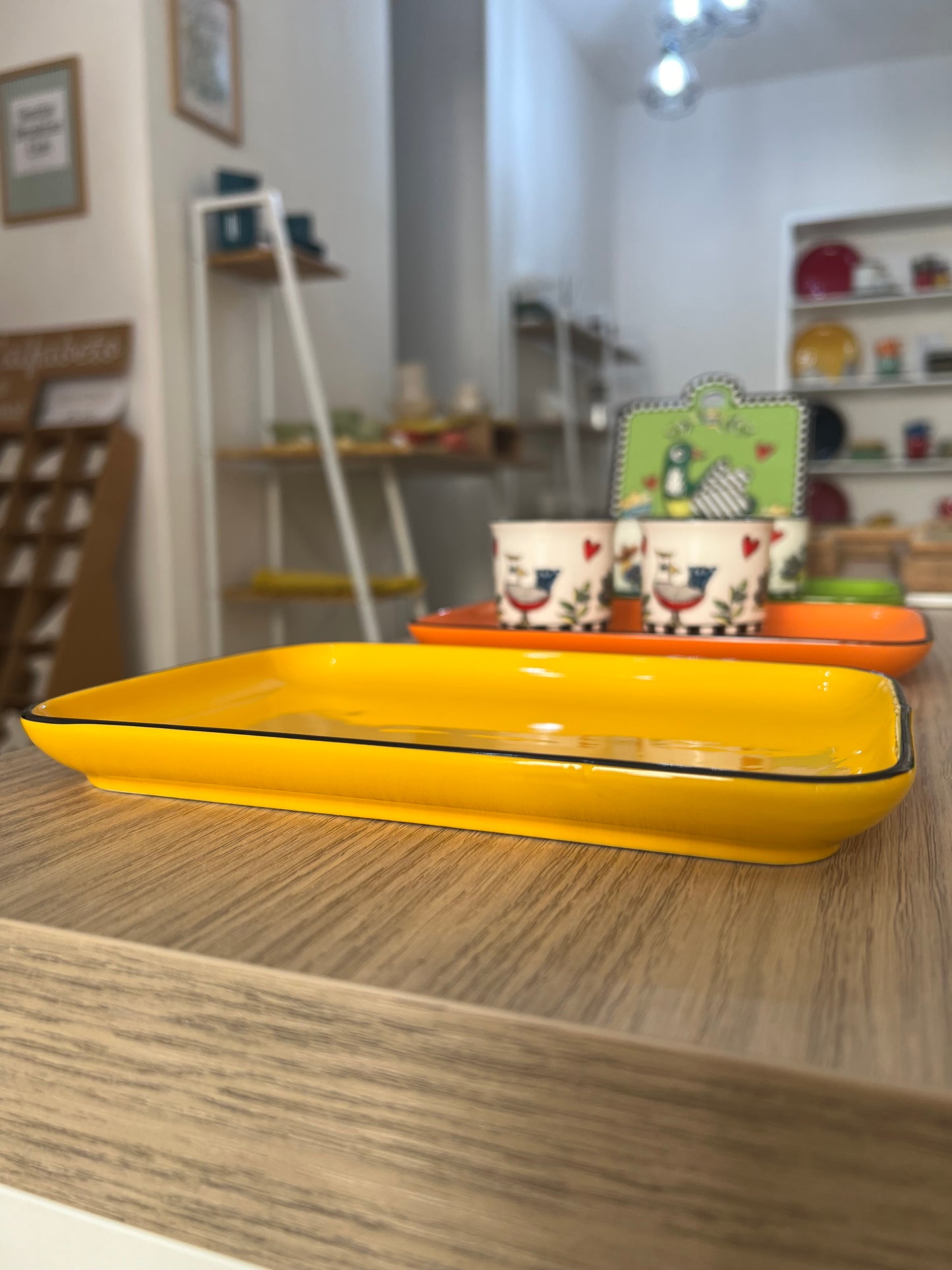 Piattino Vassoio Cocoricò Giallo 21X13