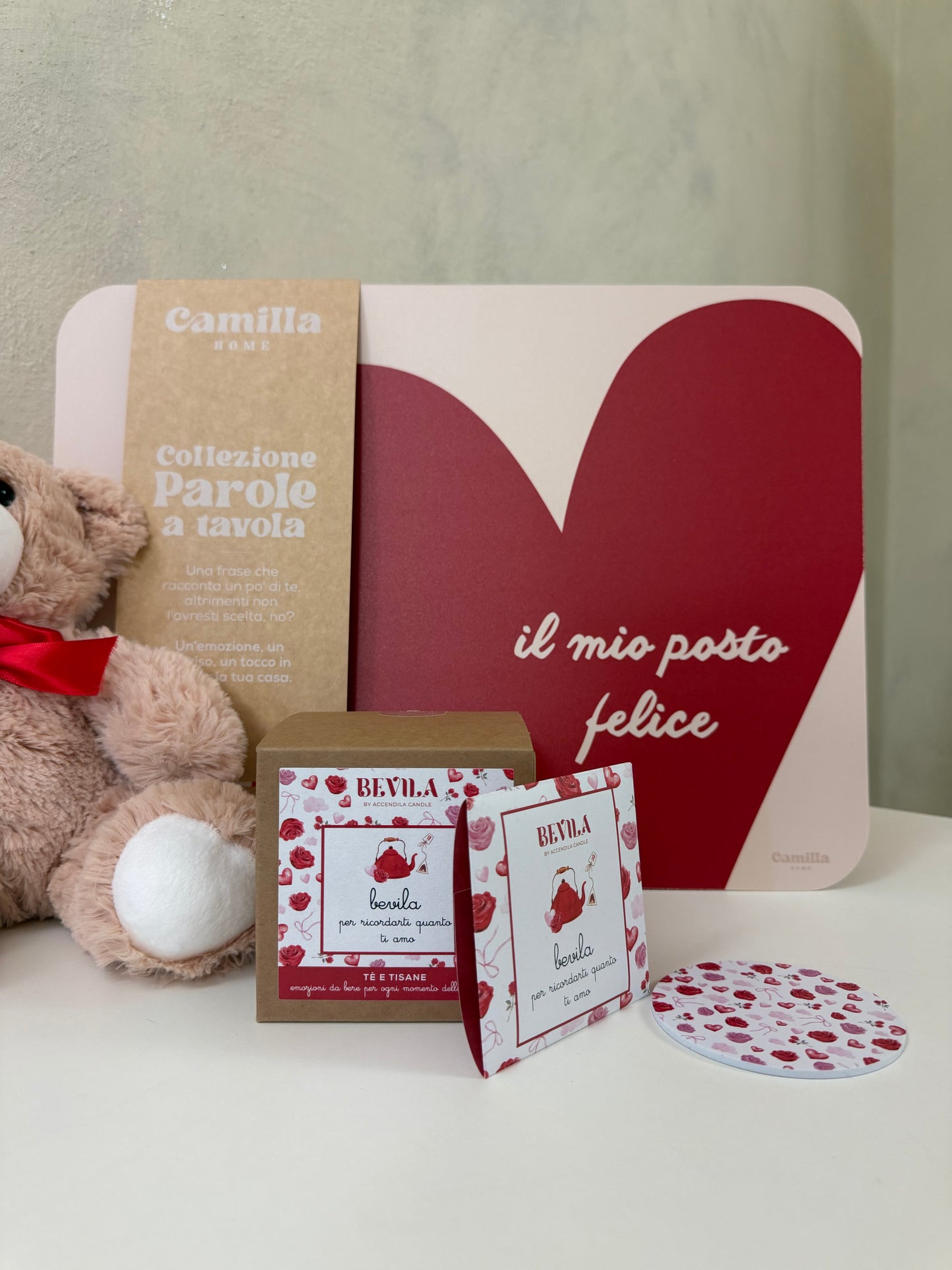 Gift-Box Tovaglietta e Bevila Tè nero torta ai mirtilli