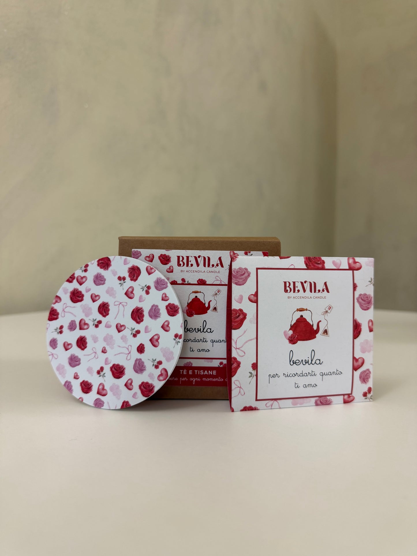 Gift-Box Tovaglietta e Bevila Tè nero torta ai mirtilli