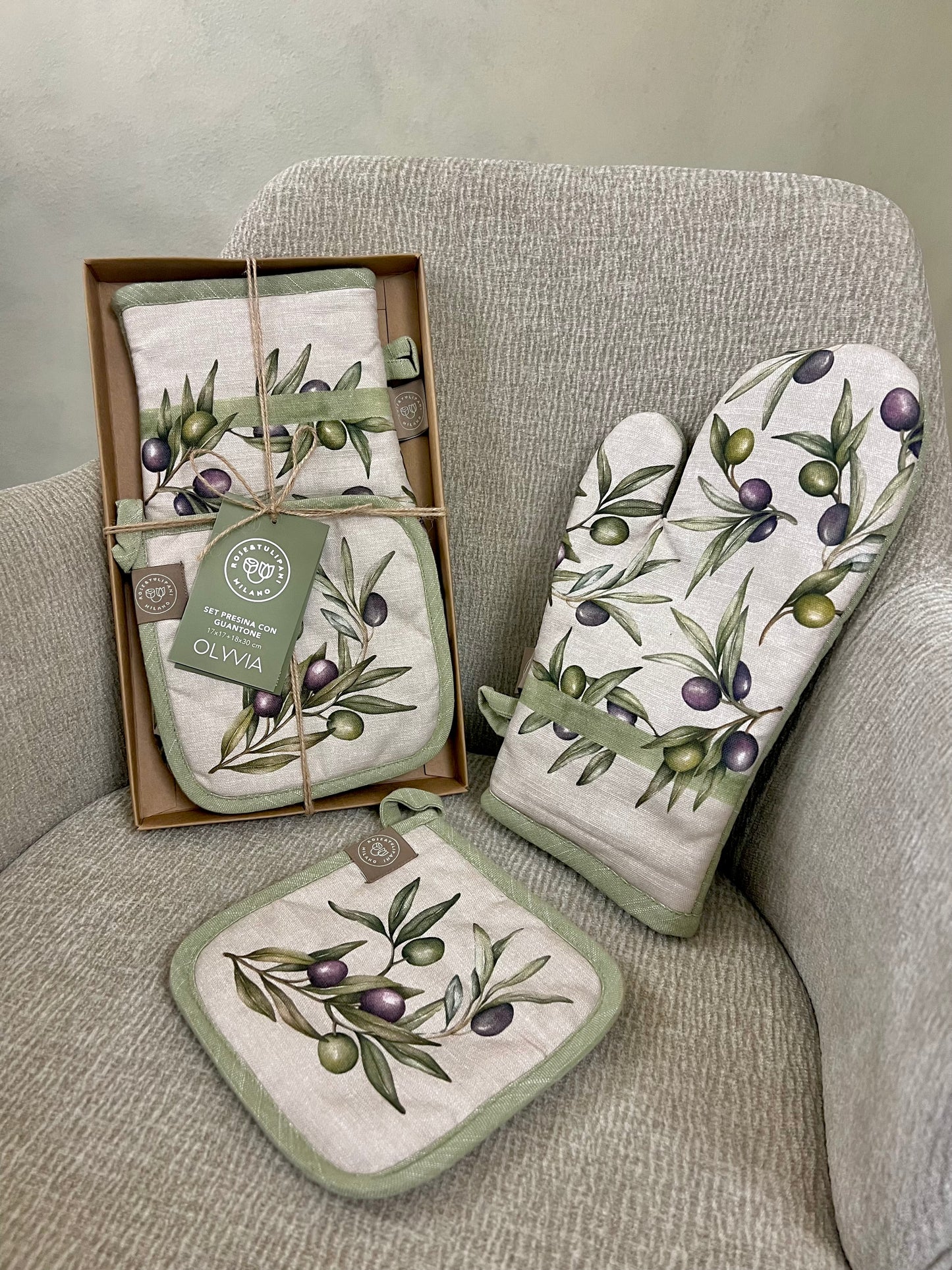 Set Guantone e Presina Olyvia – 18x30 cm + 17x17 cm