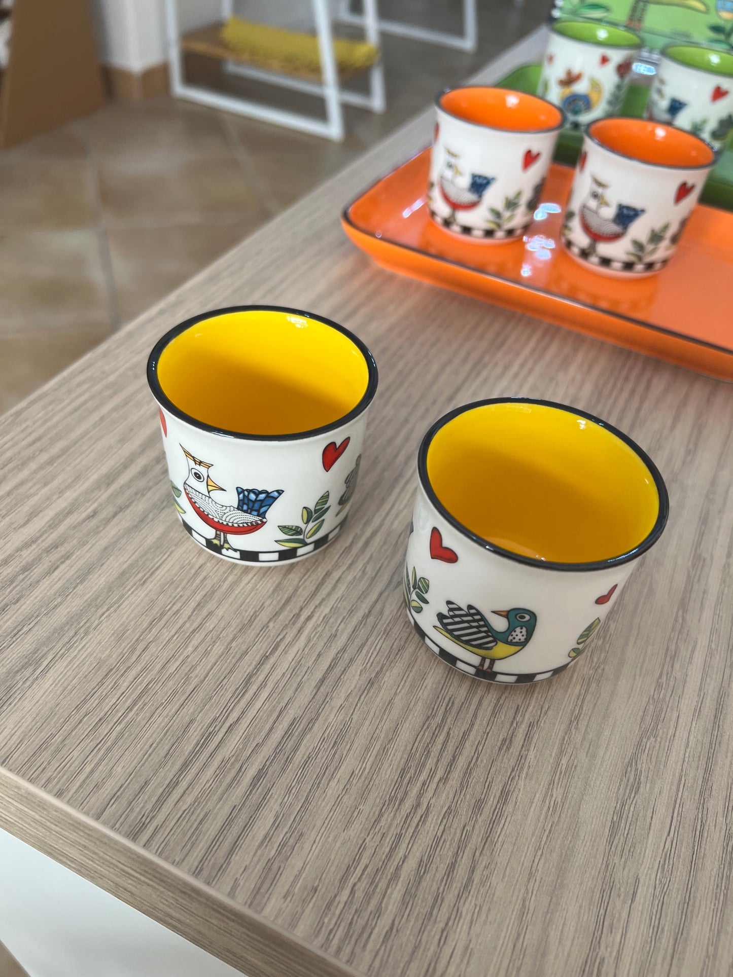 Set 2 Bicchierini Cocoricò Giallo ML 90