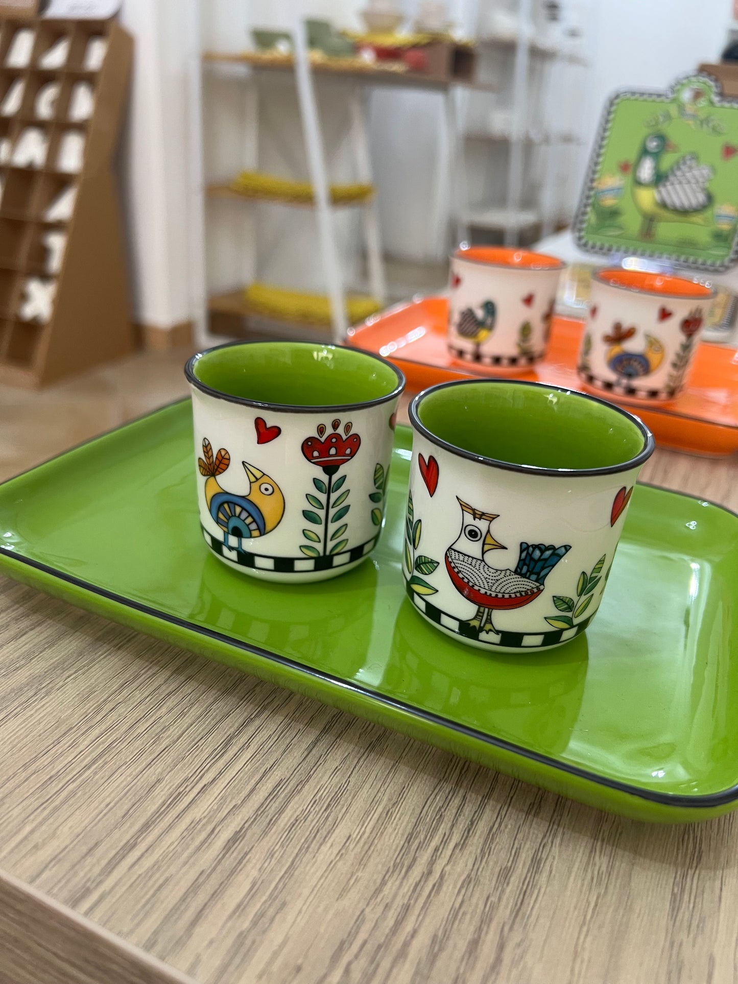 Piattino Vassoio Cocoricò Verde 21X13