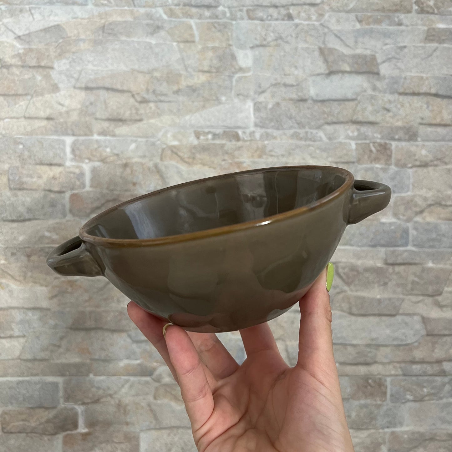 Ciotola zuppa con manici Grigio Tortora