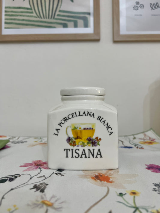 Barattolo Porcellana decorato Tisana