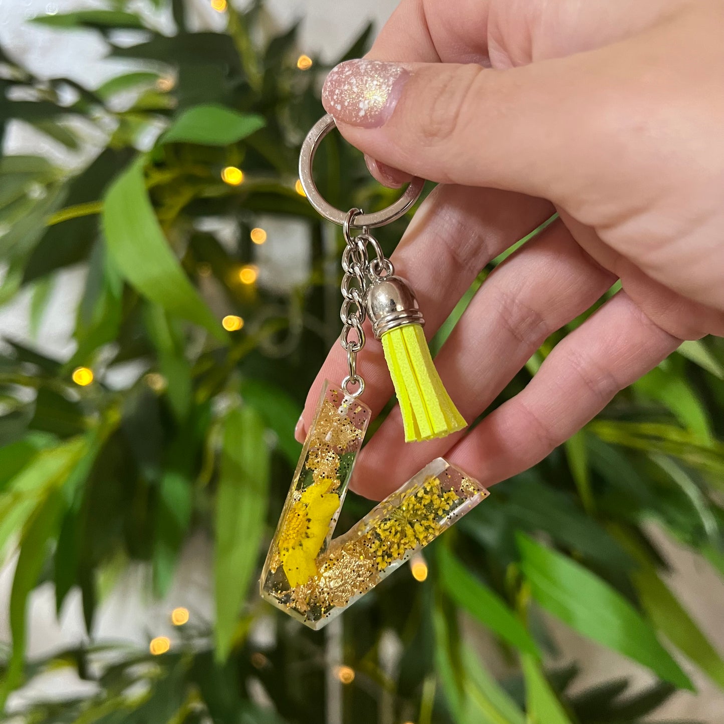 Portachiavi "V" Giallo