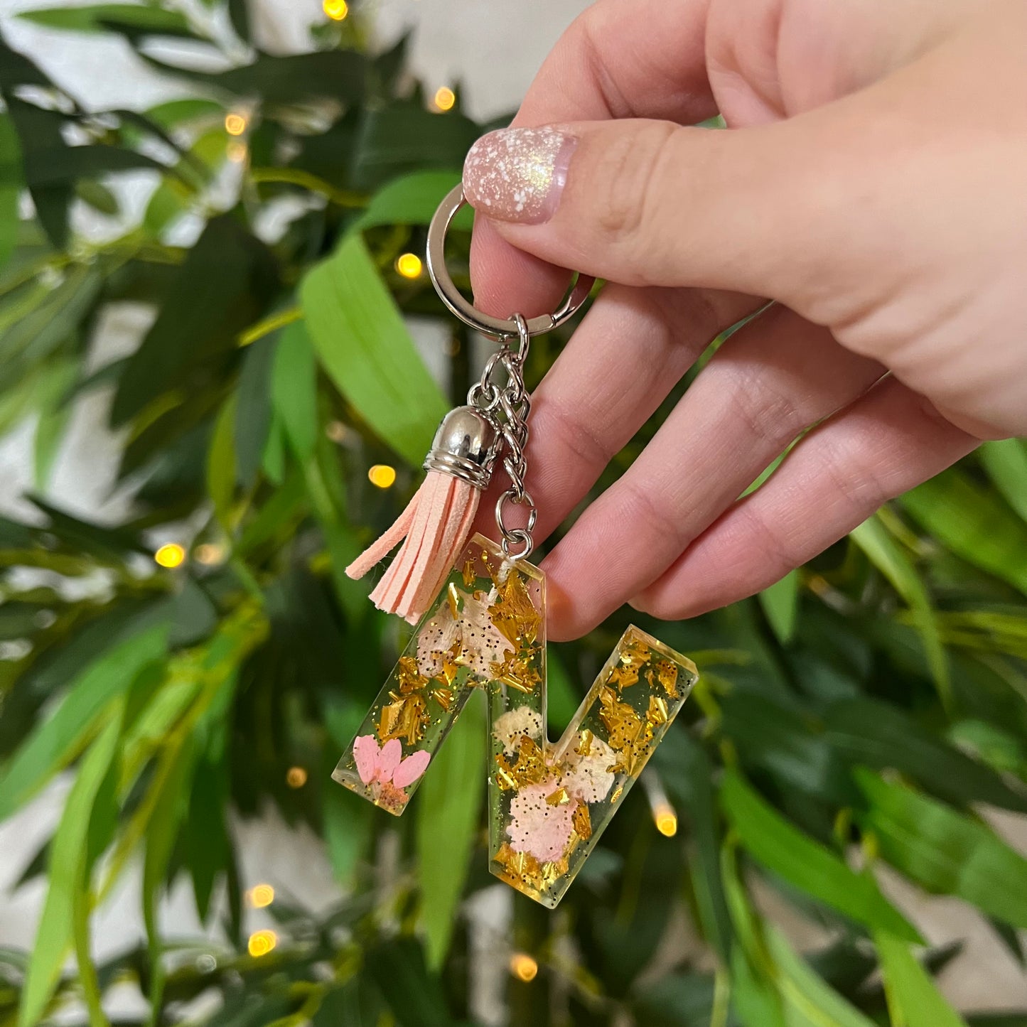 Portachiavi "N" Rosa