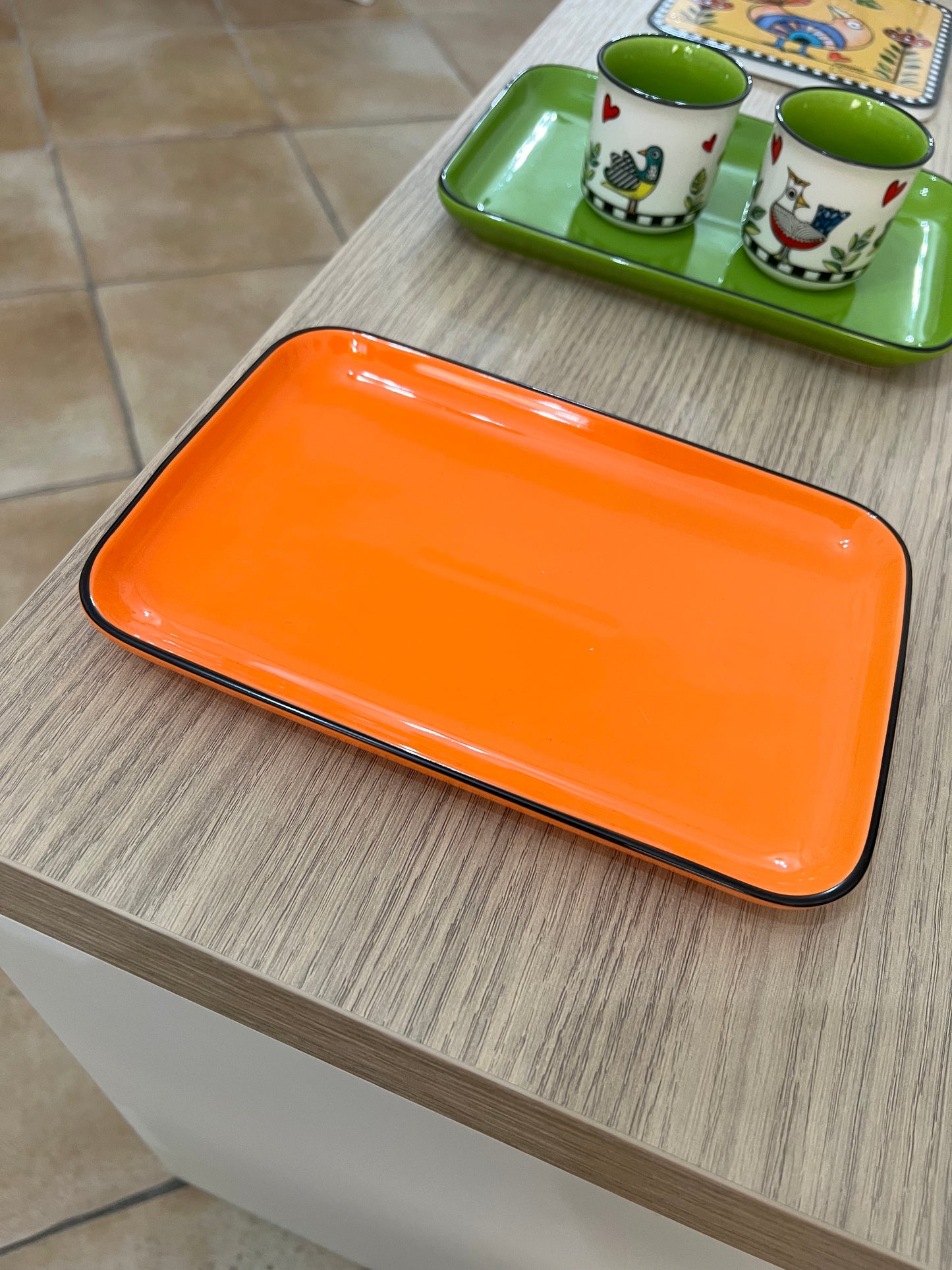 Piattino Vassoio Cocoricò Arancio 21X13