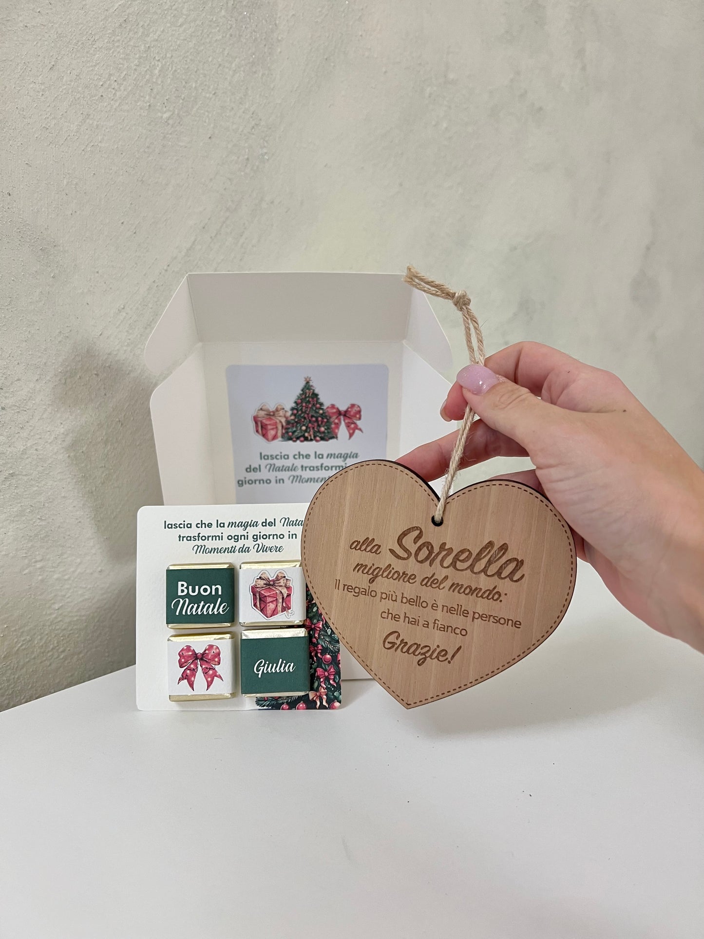 Gift Box “Sorella” con cioccolatini personalizzati