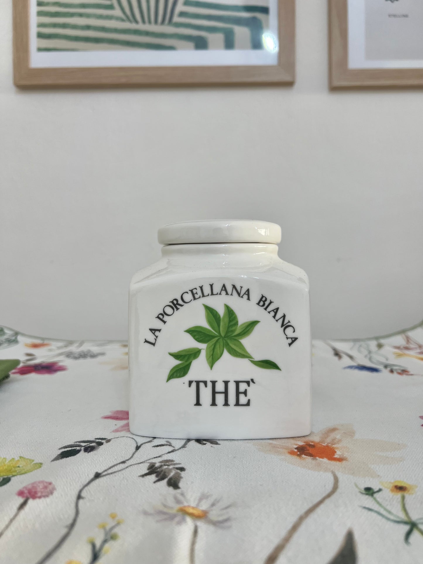 Barattolo Porcellana decorato Thè