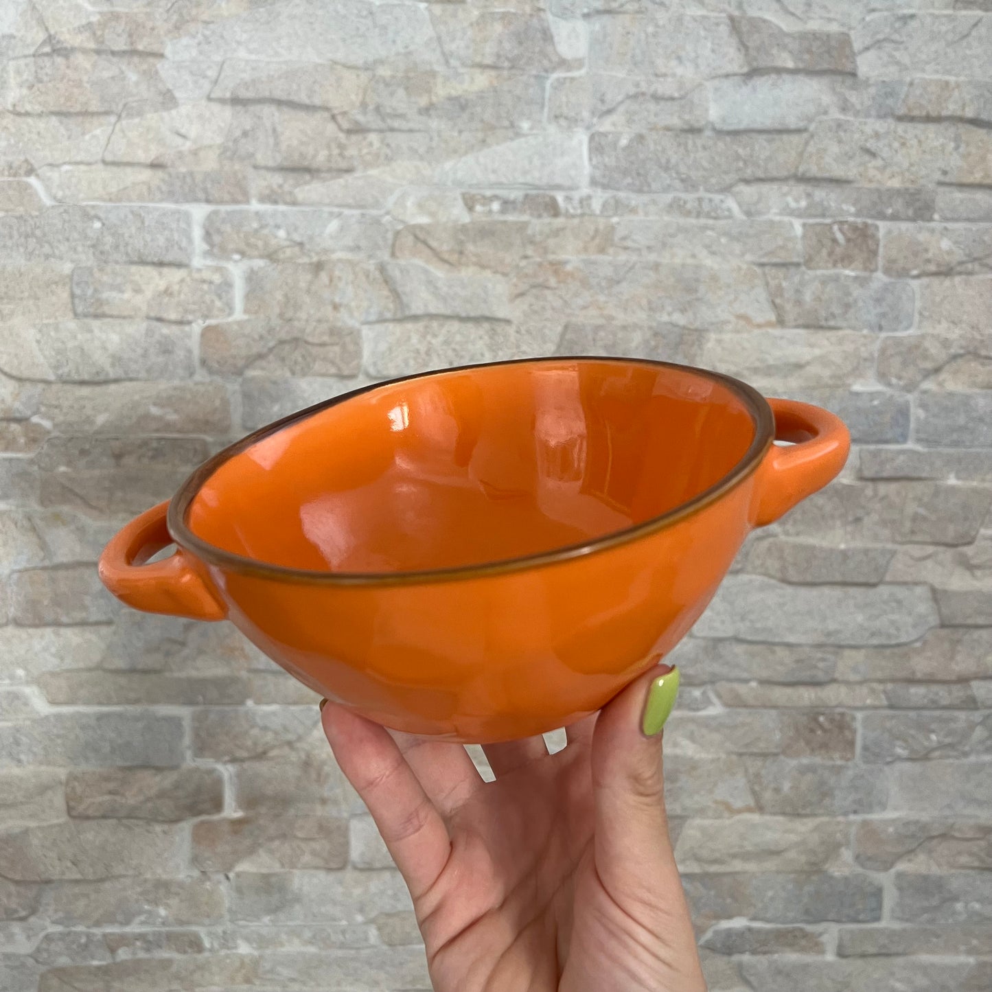 Ciotola zuppa con manici Arancione