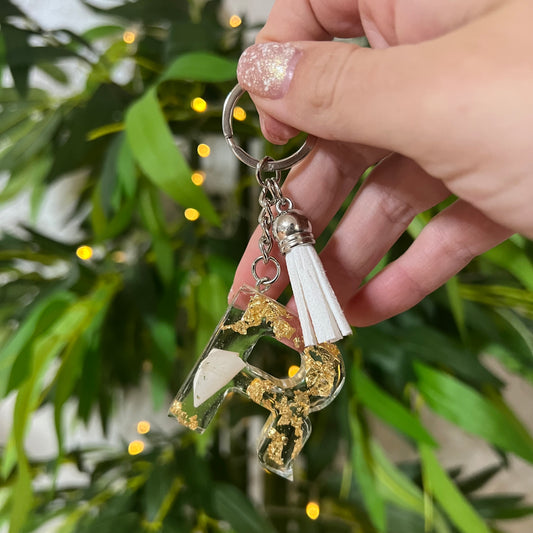 Portachiavi "R" Bianco