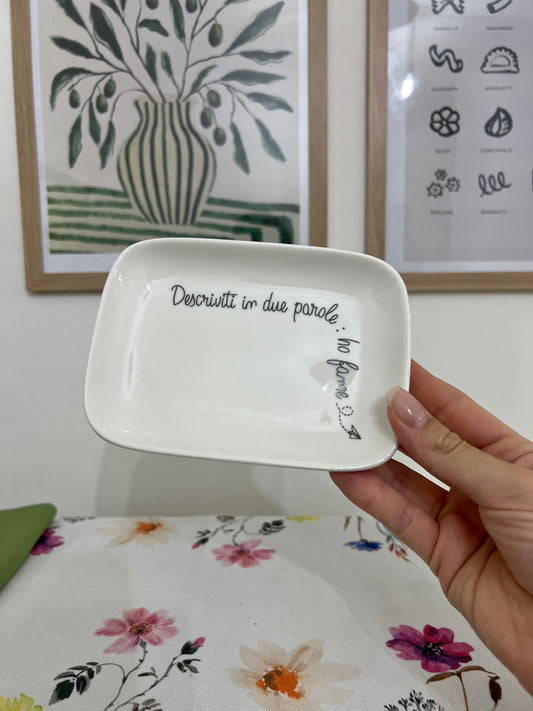 Piatto Rettangolare Ho Fame “Gli Onesti”