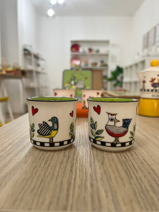 Set 2 Bicchierini Cocoricò Verde ML 90