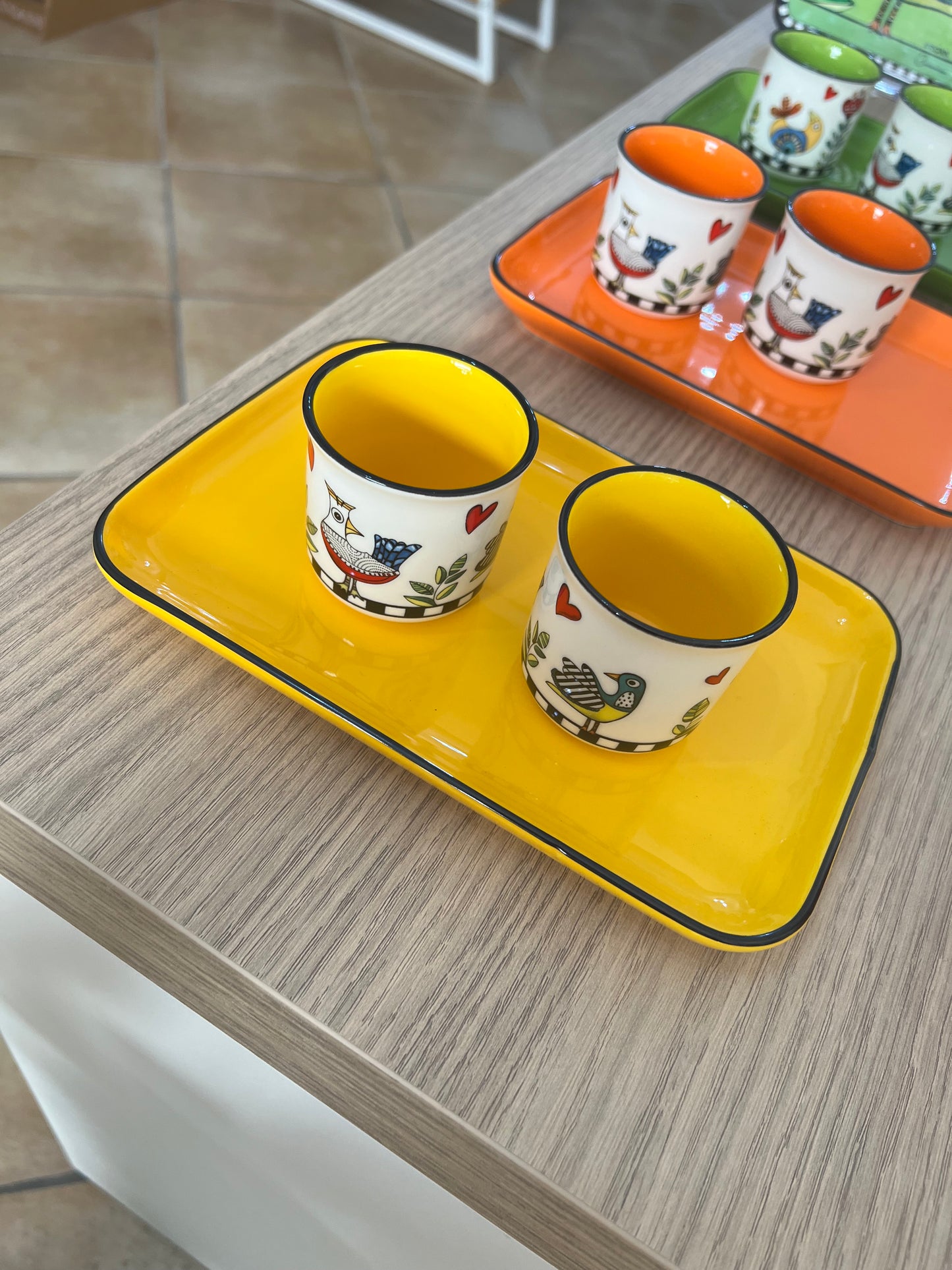 Piattino Vassoio Cocoricò Giallo 21X13