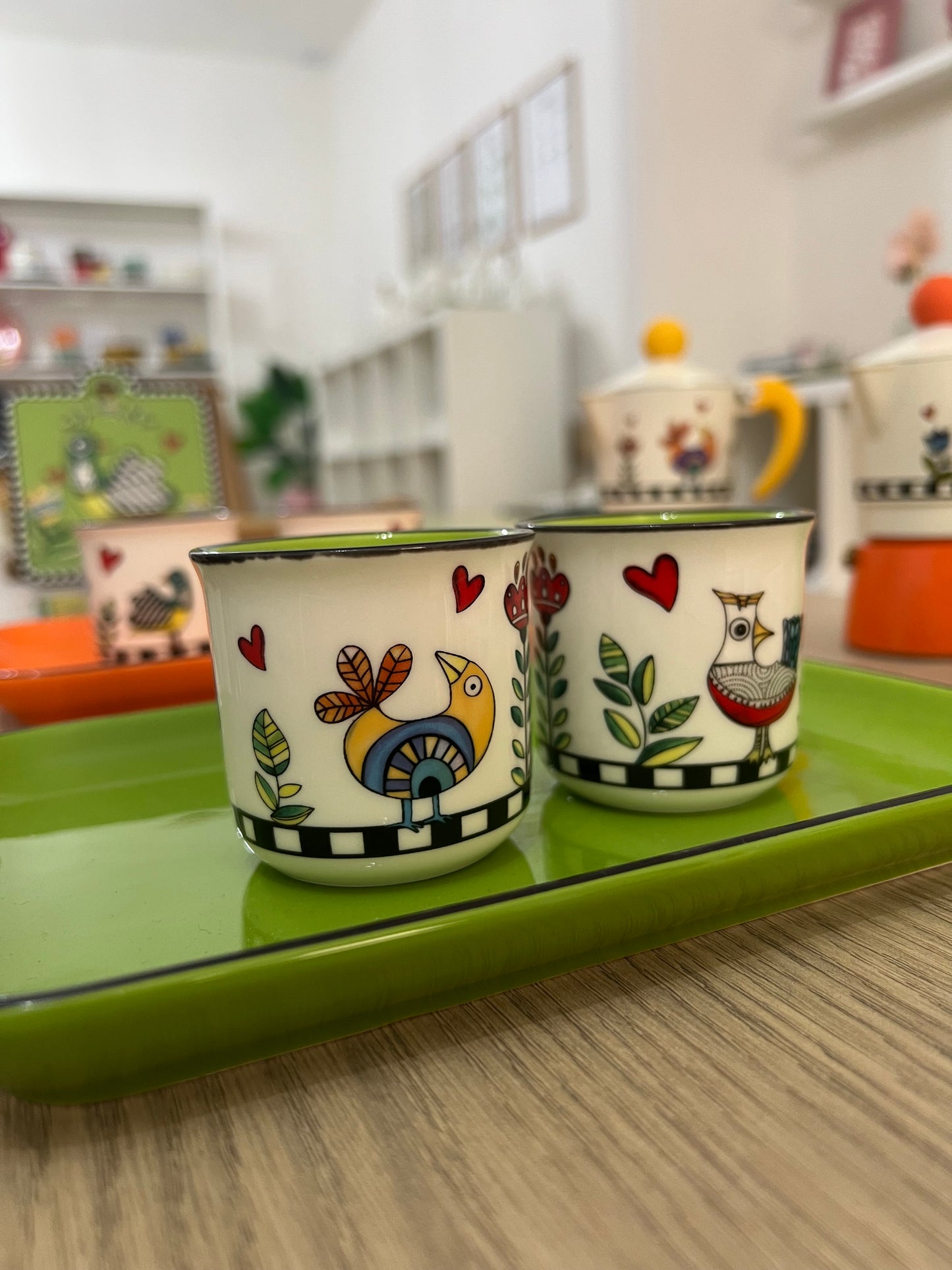 Set 2 Bicchierini Cocoricò Verde ML 90