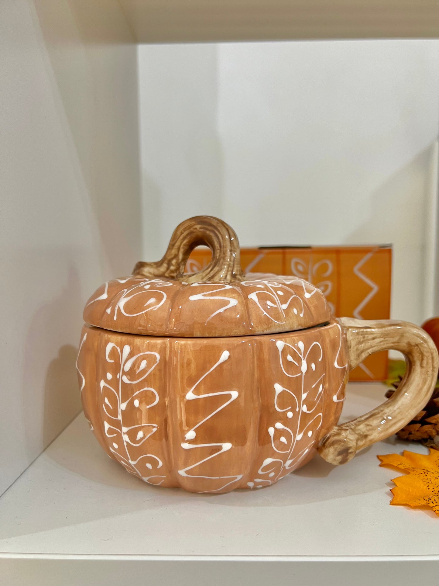 Tazza zucca con tappo arancione “Le Zucche”