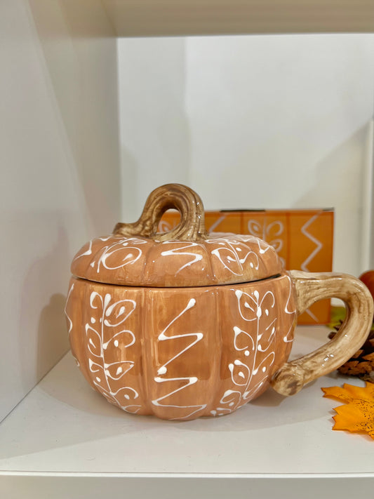 Tazza zucca con tappo arancione “Le Zucche”