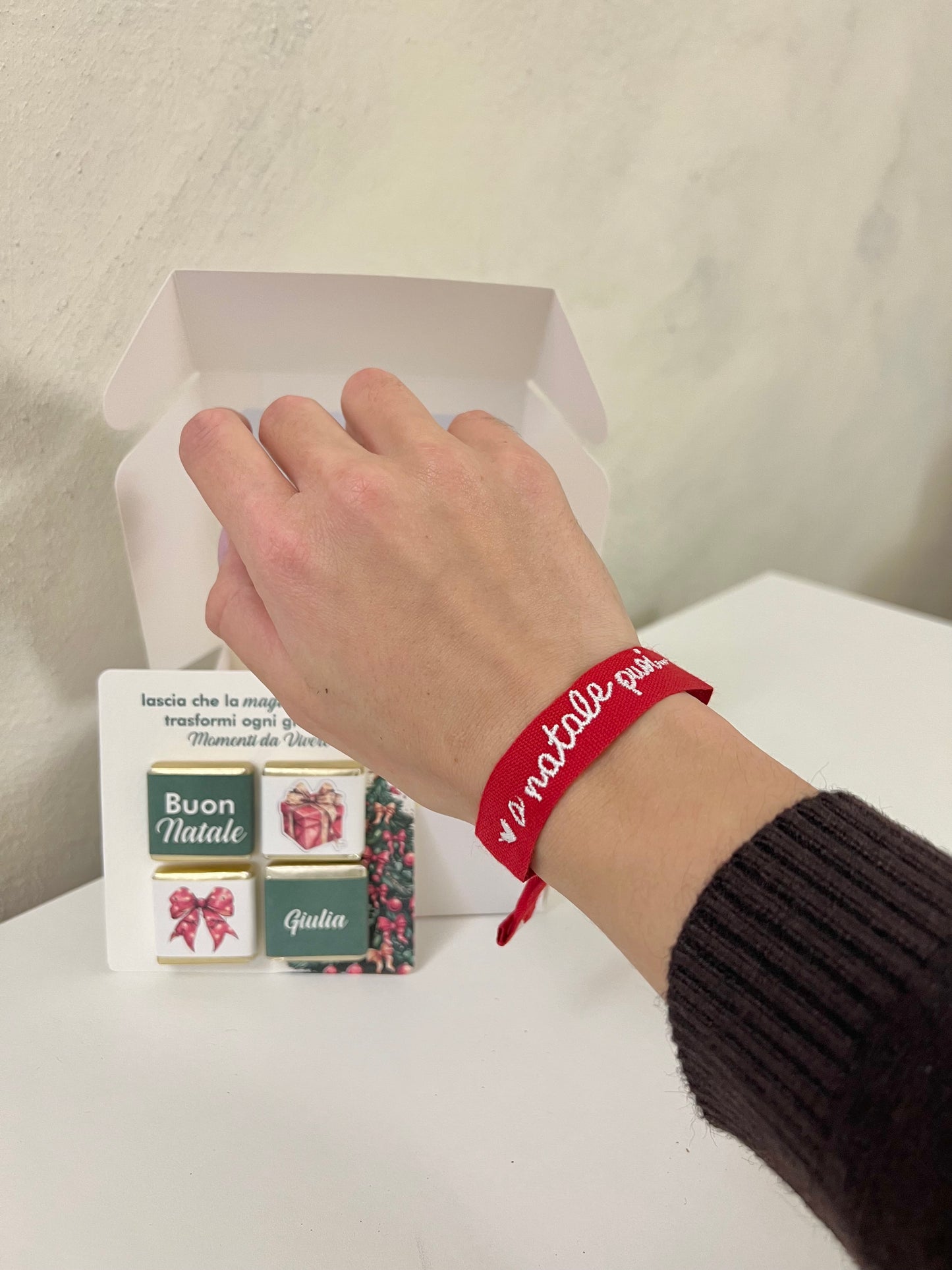 Gift Box “A Natale puoi” con cioccolatini personalizzati