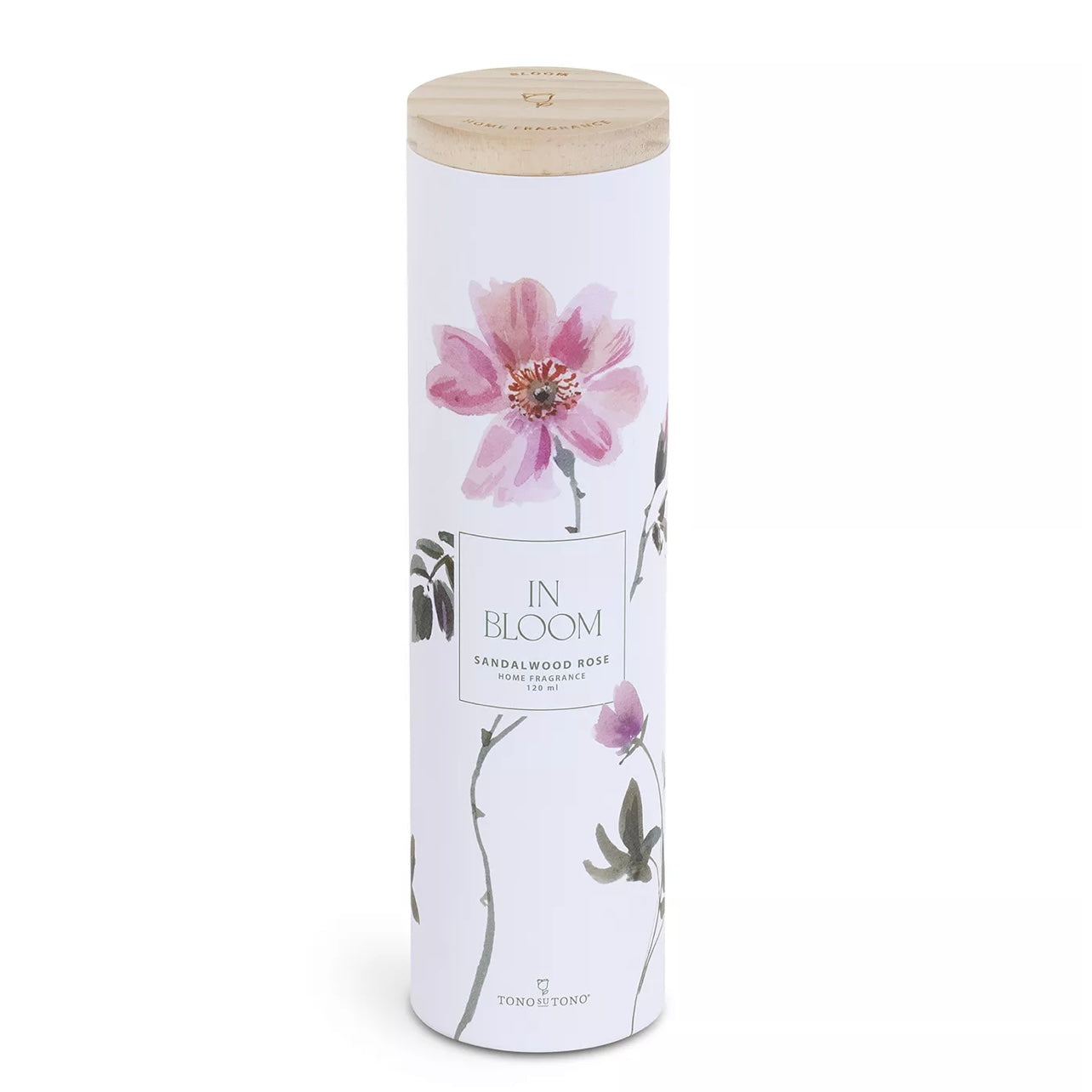 Diffusore in Vetro SandalWood Rose con Fiori Rosa