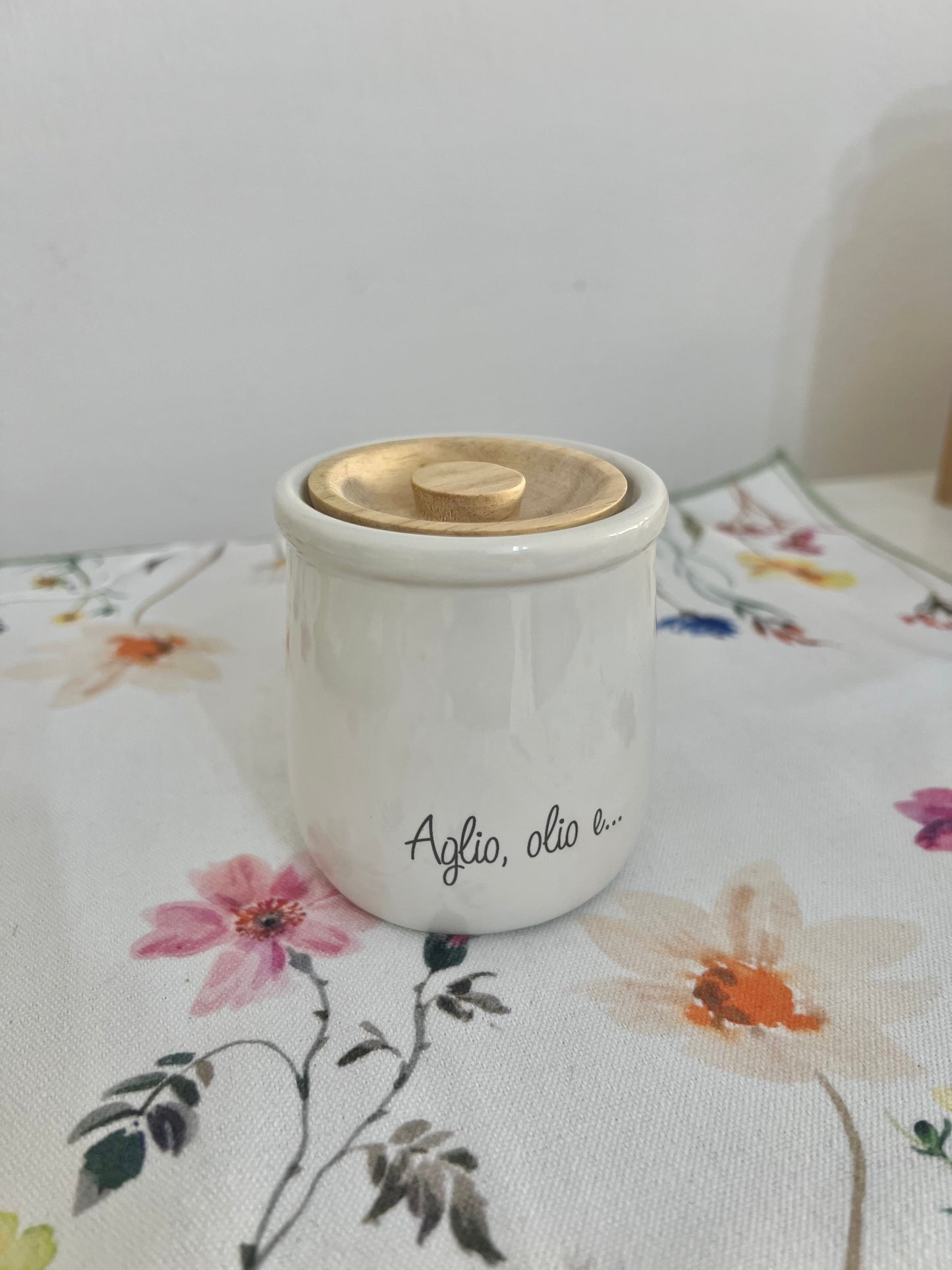 Barattolo Peperoncino Gli Onesti in Stoneware e Legno Di Quercia 180 Ml