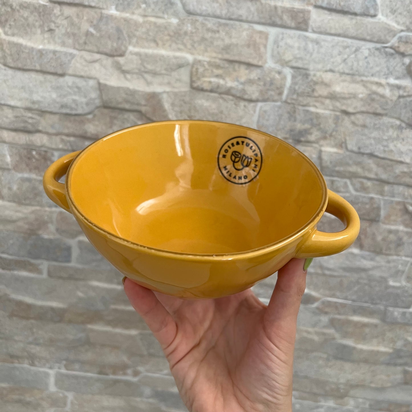 Ciotola zuppa con manici Ocra