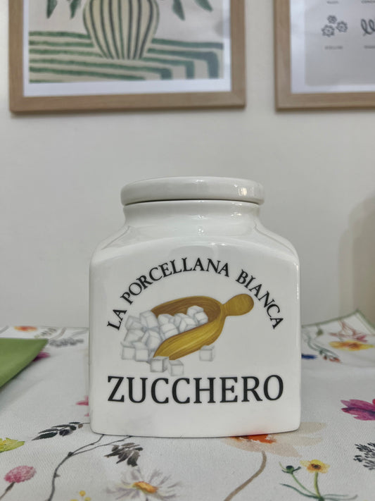 Barattolo Porcellana decorato Zucchero