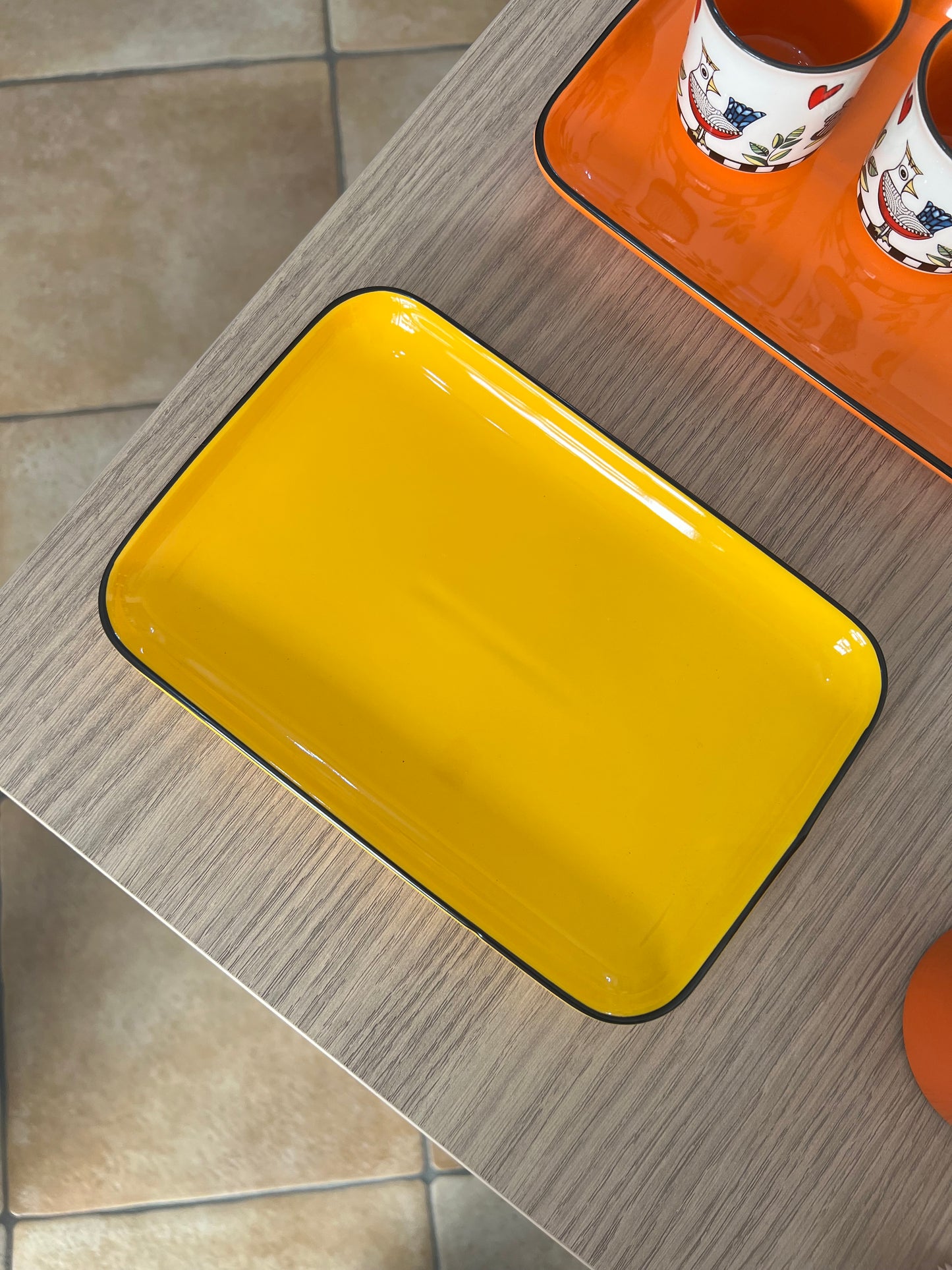 Piattino Vassoio Cocoricò Giallo 21X13