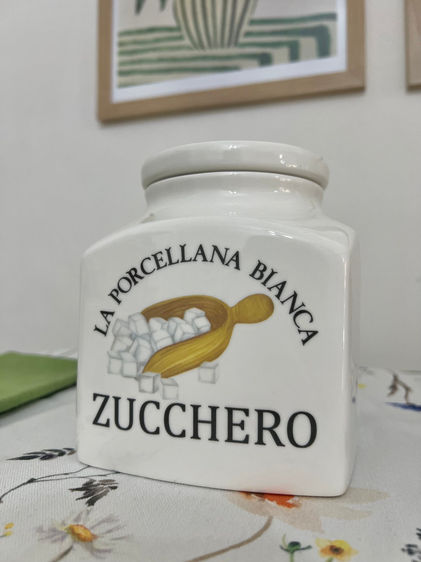 Barattolo Porcellana decorato Zucchero