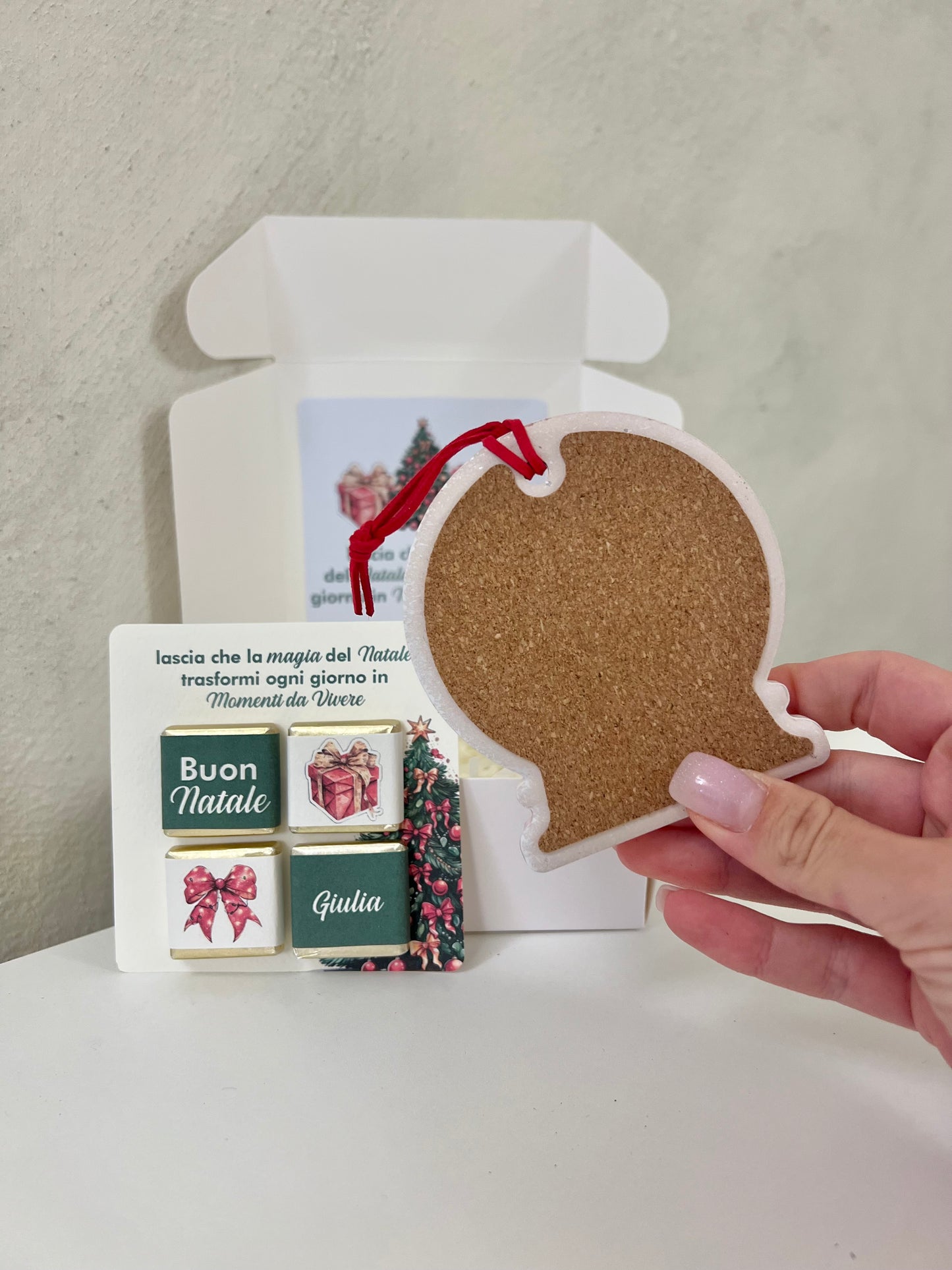 Gift Box “Slitta” con cioccolatini personalizzati