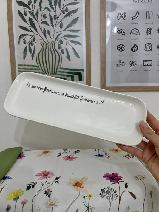 Piatto Rettangolare Bruschette “Gli Onesti”