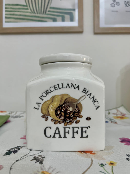 Barattolo Porcellana decorato Caffè