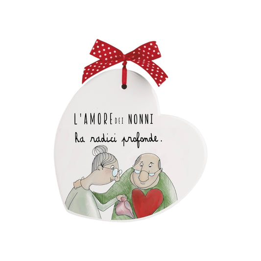 Formella “Nonni” cuore