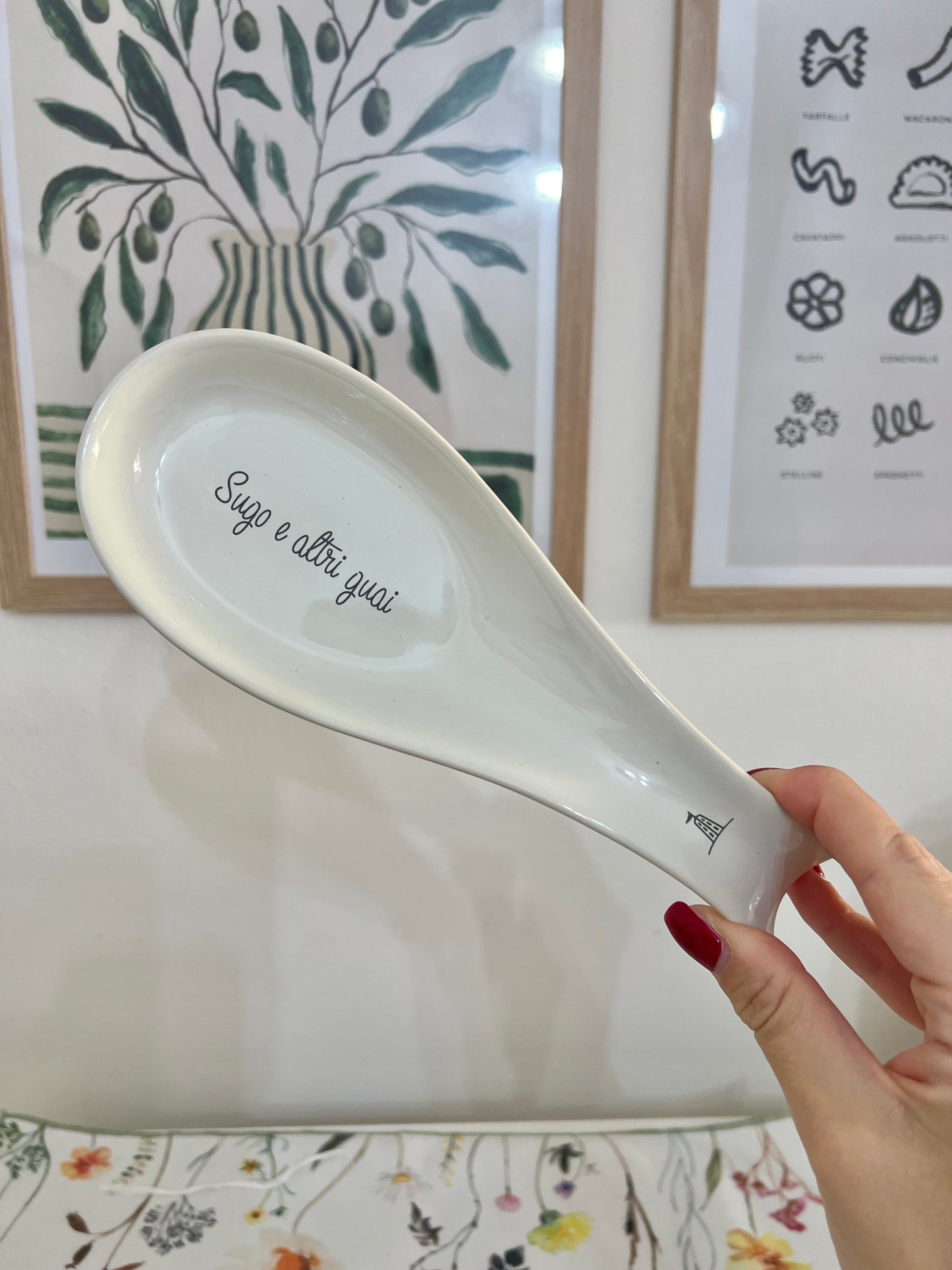 Poggiamestolo Gli Onesti in Stoneware 22x8cm