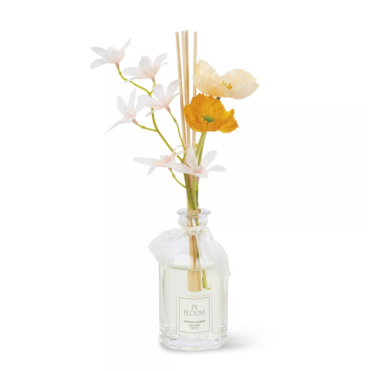 Diffusore in Vetro Spring Flower con Fiori Arancio