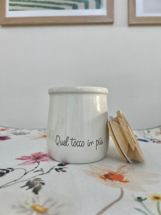 Barattolo Origano Gli Onesti in Stoneware e Legno Di Quercia 180 Ml