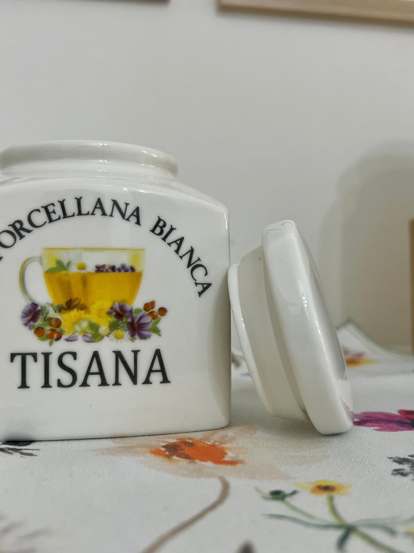 Barattolo Porcellana decorato Tisana