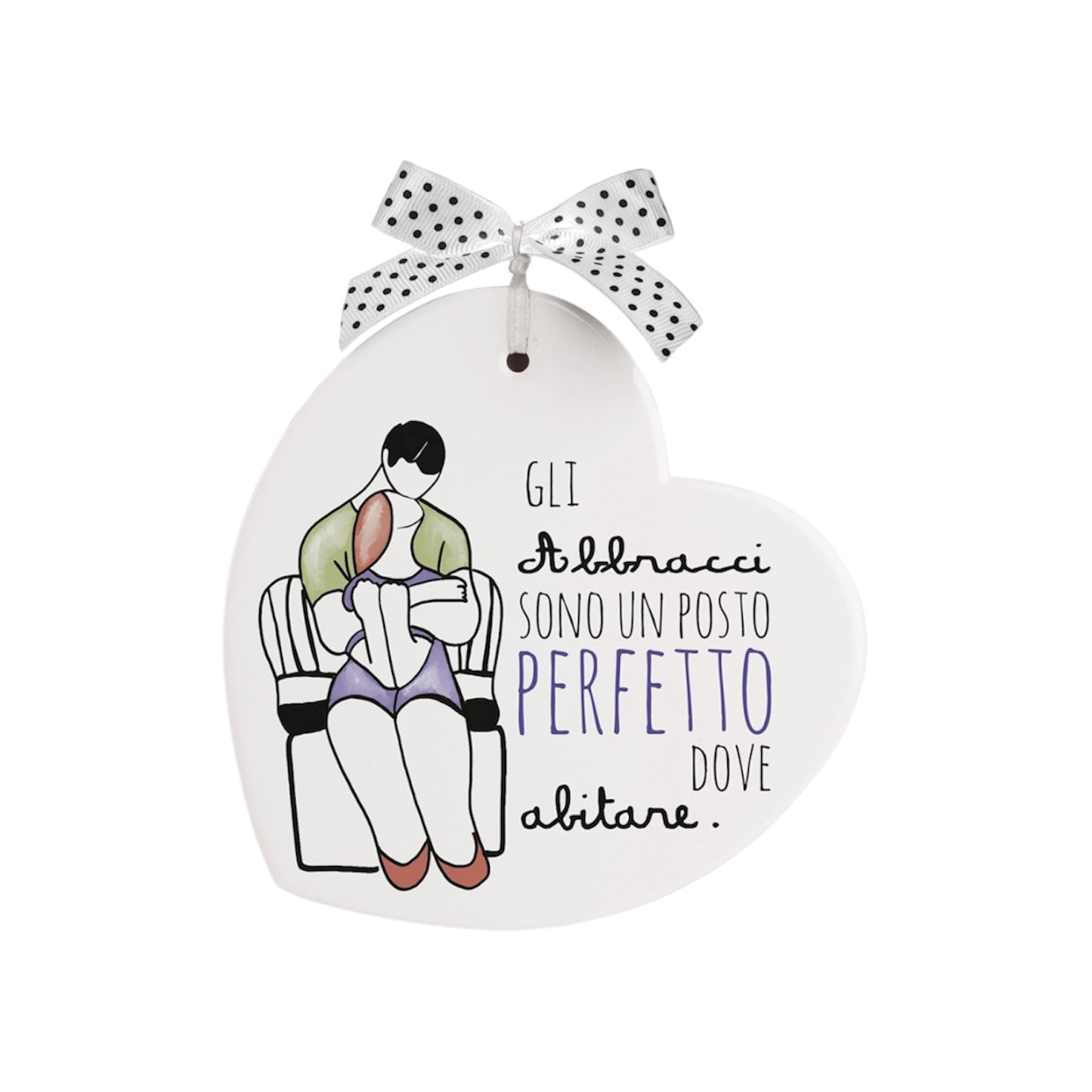 Formella “Abbracci” cuore